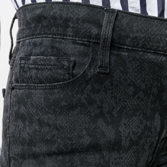 FRAME $220 Le Skinny Tonal Python Print Jeans - Picture 9 of 15